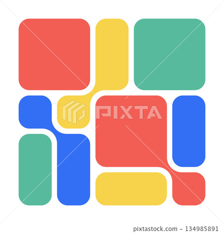 Abstract UI Templates With Blob Geometric Shapes In Bento Grid Style. Y2K Background With Simple Frames And Futuristic Layout Style. Vector Flat Design With Geometric Pattern For Stylish Collages. Abstract UI Templates With Blob Geometric Shapes In Bento Grid Style. Y2K Background With Simple Frames And Futuristic Layout Style. Vector Flat Design With Geometric Pattern For Stylish Collages. 134985891