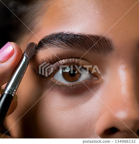 Masterful Eyebrow Grooming Close-Up Artistry 134986132