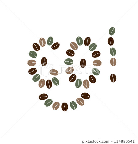 Multicolor Coffee beans form smile and text Go as cute smiley face. Motivation design element idea. Isolated Vector illustration Coffee Thematic Greeting or Motivation cards Sticker Icon, label, price Multicolor Coffee beans form smile and text Go as cute smiley face. Motivation design element idea. Isolated Vector illustration Coffee Thematic Greeting or Motivation cards Sticker Icon, label, price 134986541