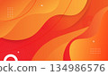Modern Abstract Orange and Red Fluid Wave Background for Business Presentation, Branding, Website and Digital Marketing Design Vector 134986576