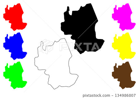 Cajamarca city (Republic of Peru) map vector illustration, scribble sketch Kashamarka map Cajamarca city (Republic of Peru) map vector illustration, scribble sketch Kashamarka map 134986807