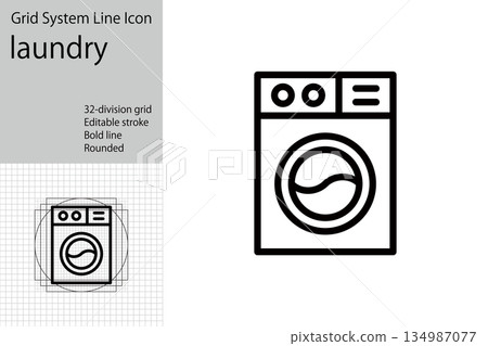 Laundromat and washing machine icons, laundry logos Laundromat and washing machine icons, laundry logos 134987077