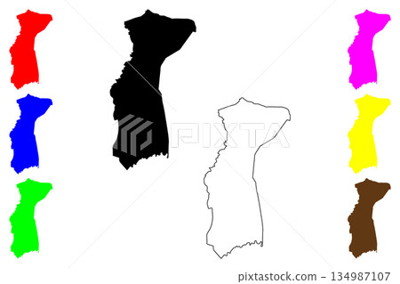 Iriga city (Bicol Region, Republic of the Philippines, ROP) map vector illustration, scribble sketch Iriga map 134987107