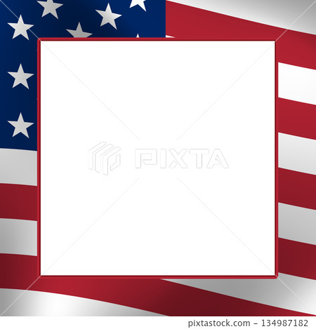 American flag background with blank space for design 134987182