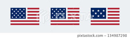Creative variations of the american flag design pattern 134987298