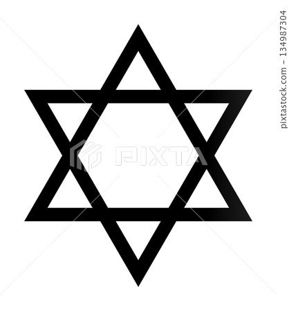 Star of david symbol on white background Star of david symbol on white background 134987304