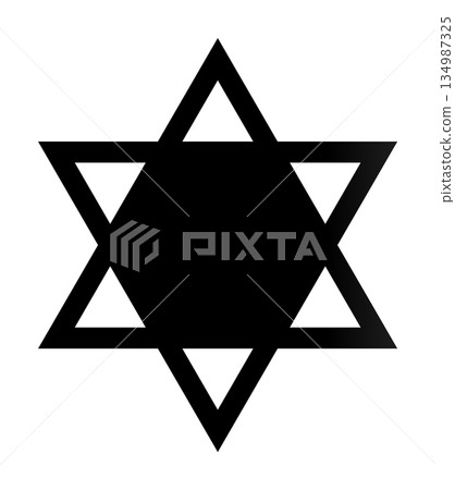 Abstract geometric design featuring star of david shape with intersecting triangles Abstract geometric design featuring star of david shape with intersecting triangles 134987325