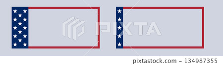 United states flag frame design for patriotic decor 134987355