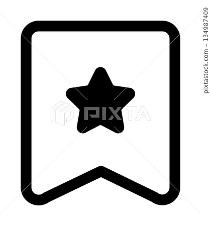 Black star symbol on white background: minimalist icon design Black star symbol on white background: minimalist icon design 134987409