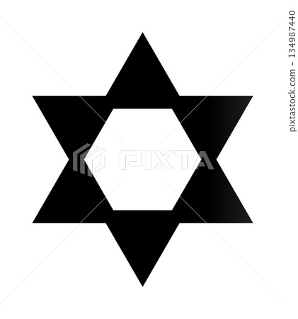 Black star of david symbol 134987440