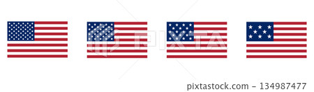 Evolution of usa flag designs throughout history 134987477