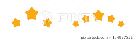 Golden star cluster design for art and creativity projects 134987531