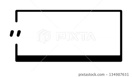 Minimalistic black rectangular border with artistic elements 134987631