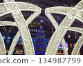 Christmas illuminations and a gate of light at JR Hakata Station in Fukuoka Prefecture 134987799