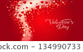 Abstract Valentines Day Background. Love Heart swirl card. 134990733