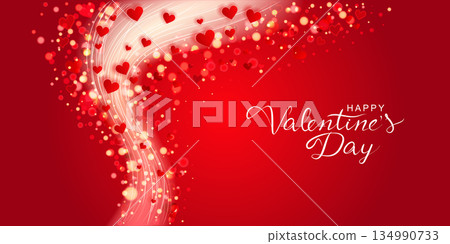 Abstract Valentines Day Background. Love Heart swirl card. Abstract Valentines Day Background. Love Heart swirl card. 134990733