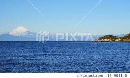 Mount Fuji as seen from Wadanagahama Mount Fuji as seen from Wadanagahama 134991146