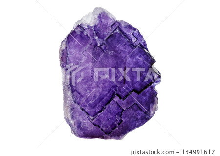 Fluorite mineral stone on a white background 134991617