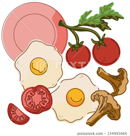 set of fruit set of fruit 134991664