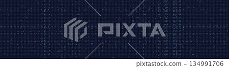 Futuristic digital grid with abstract data patterns 134991706