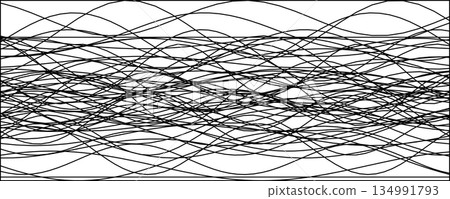 Abstract black and white wave line pattern design 134991793