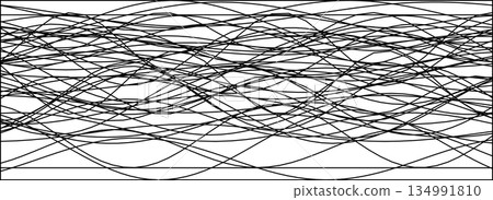 Abstract black line pattern on white background 134991810