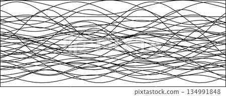 Abstract black and white wavy line pattern design 134991848