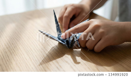 Origami Crane at Home 134991920