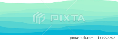 Tranquil ocean wave layers in gradient design Tranquil ocean wave layers in gradient design 134992202