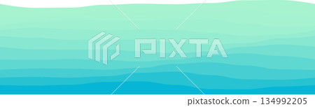 Abstract ocean waves in gradient blue hues for design projects 134992205