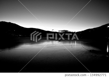 Lake Shirakaba at dusk 134992771