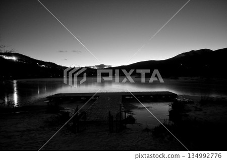 Lake Shirakaba at dusk Lake Shirakaba at dusk 134992776