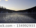 日落的湖Shirakaba 134992933