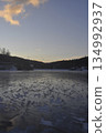 日落的湖Shirakaba 134992937
