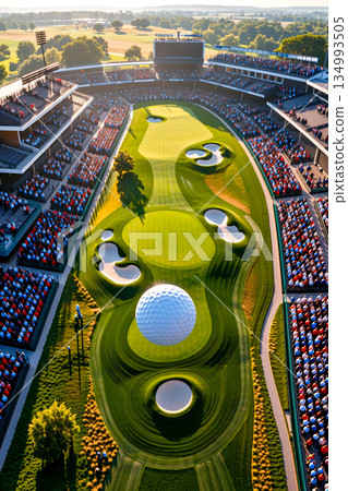 高爾夫球場鳥瞰圖 134993505