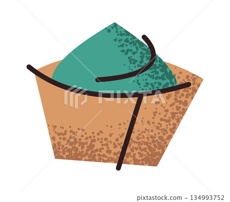 Hot wasabi sauce portion sticker 134993752