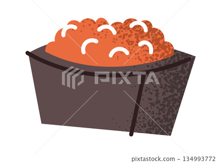 Caviar sushi Asian menu sticker Caviar sushi Asian menu sticker 134993772