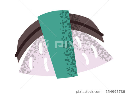 Hokiggai sushi sticker Japanese menu 134993786