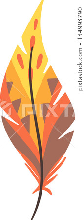 Decorative plumage with tribal ornate Decorative plumage with tribal ornate 134993790