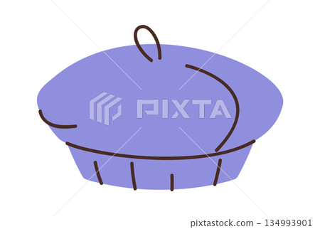 Knitted beret trendy fashion accessory 134993901