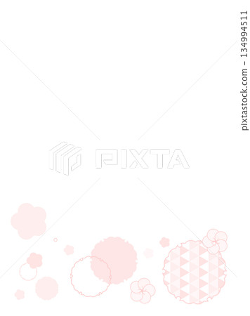 Cute plum blossom frame background, Japanese pattern, pale pink, white background, vector png transparent 134994511