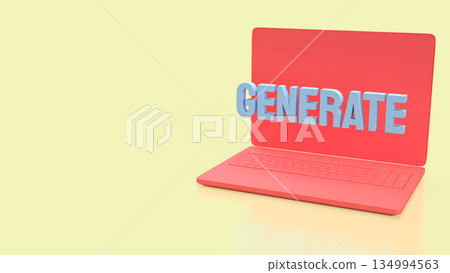 Generative Artificial Intelligence Technology Concept Illustration 3d render. 134994563