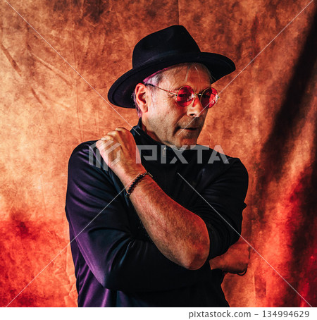 Portrait of a man with a fedora 134994629