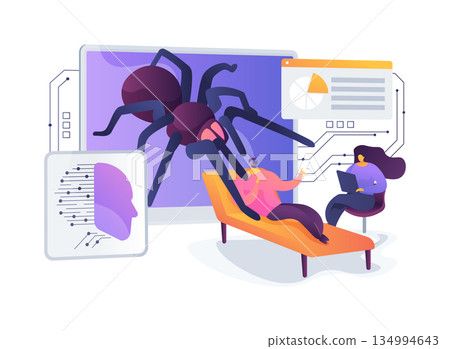 AI-Augmented AI-Guided Exposure Therapy Planning abstract concept vector illustration. 134994643
