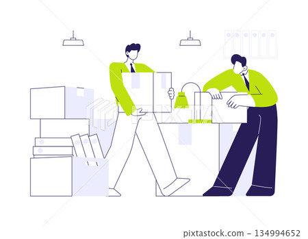 Moving in a new office abstract concept vector illustration. Moving in a new office abstract concept vector illustration. 134994652