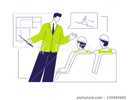Occupational safety training abstract concept vector illustration. Occupational safety training abstract concept vector illustration. 134994668