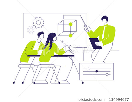 Absorbing information isolated cartoon vector illustrations. 134994677