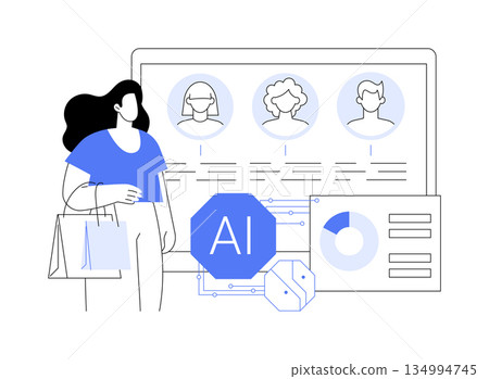 Behavioral Analytics for Upselling and Cross-Selling abstract concept vector illustration. 134994745