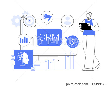 Smart CRM Platforms abstract concept vector illustration. Smart CRM Platforms abstract concept vector illustration. 134994760