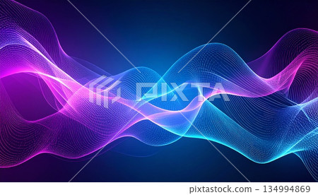 三維未來網格漸層背景材料 134994869